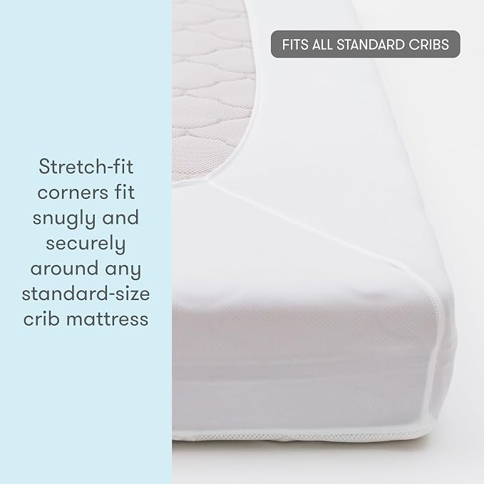 Newton Baby Waterproof Crib Mattress Pad | Ultra-Breathable Quilted Layer - Image 6