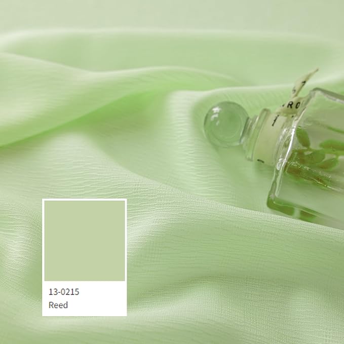 MAIHER Green Sheer Pinch Pleat Curtains 63 Inches Long - Image 7