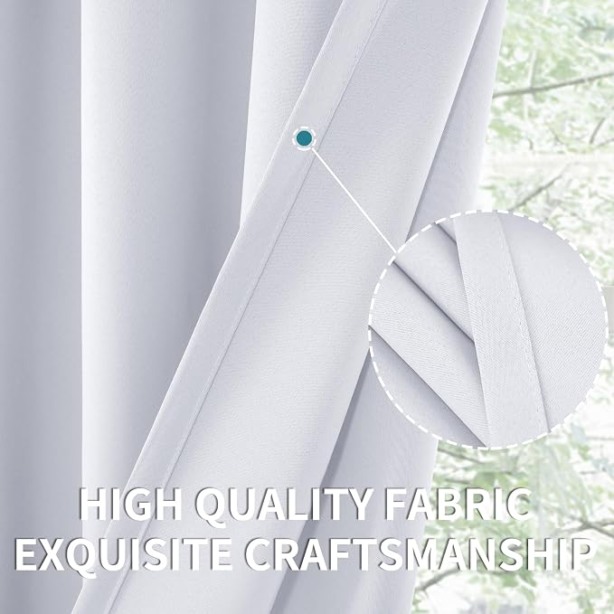 BGment Rod Pocket Room Darkening Curtains 54 Inches Length - Image 4