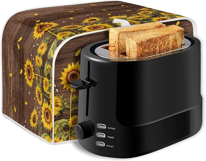Sunflower Print Toaster Cover Dustproof Bread Maker Protector Kitchen - Image 7