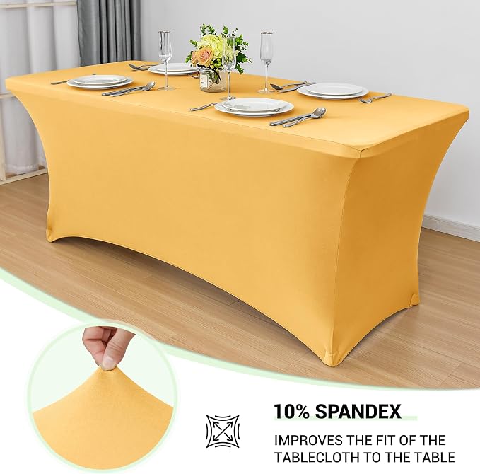 Obstal 6 Pack Spandex Stretch Table Covers - Image 2