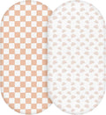 Muslin Bassinet Fitted Sheets, 2 Pack by LYRICHOMBABY