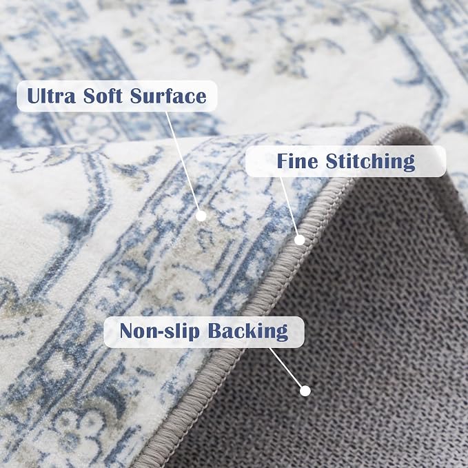 jinchan Fiora Round Rug 7ft Area Rug - Image 6