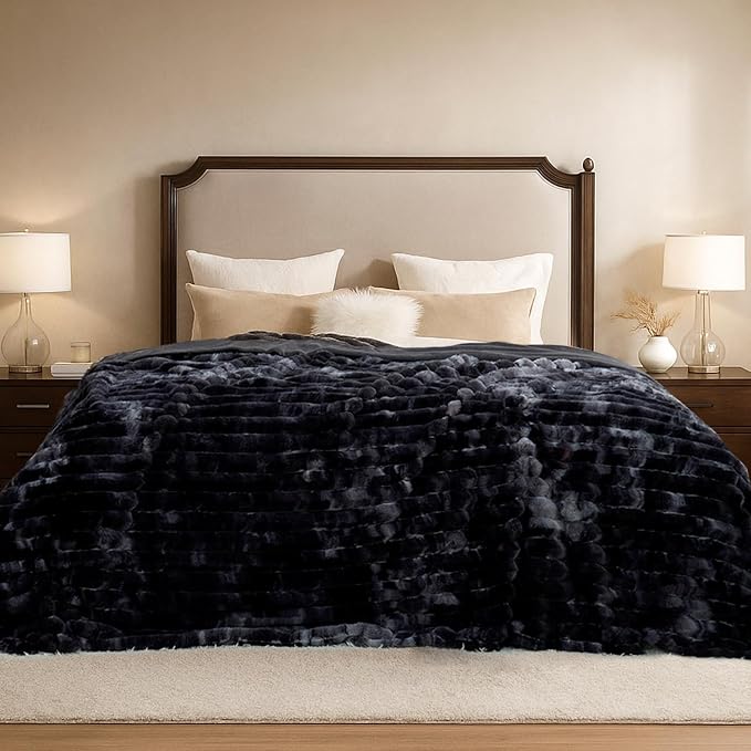 Cozy Bliss Faux Fur Throw Blanket by CozyBliss