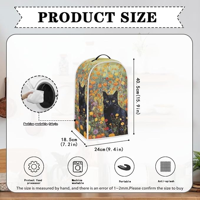 Talayituse Cat Flower Print Blender Cover Kitchen Appliance Covers Stand Mixer - Image 6