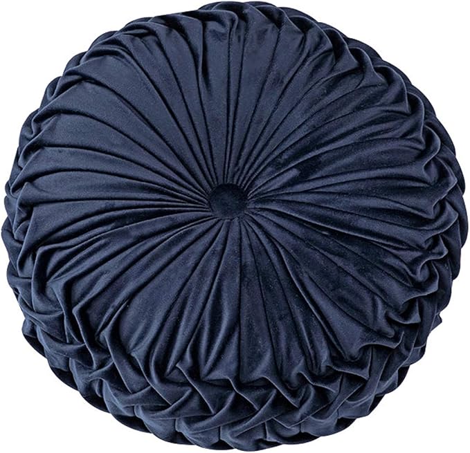 HLOVME Throw Pillow for Couch Decorative 3D Pumpkin Round Velvet Cushion for by HLOVME
