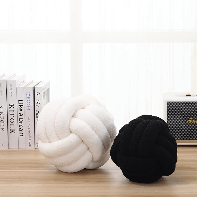 Petrella Knot Pillow Ball Round Throw Pillows Home Decor Cushion Decorative - Image 7