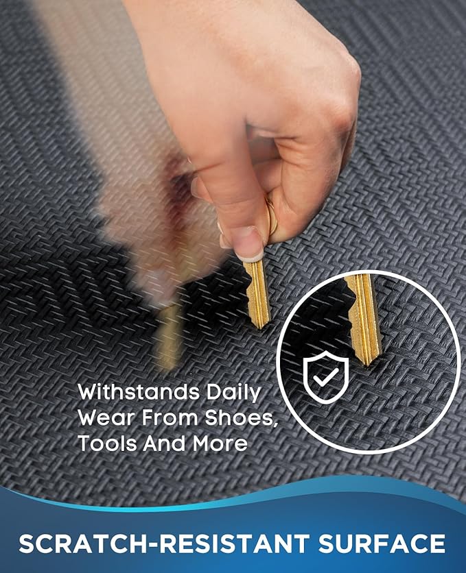 Ophanie Anti Fatigue Cushioned Mat, 3/4 inch Thick, 20x48 Kitchen Mats - Image 6