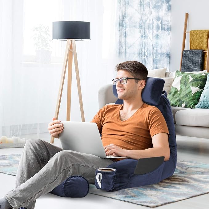 Nestl Reading Pillow with Shredded Memory Foam Includes 2 Neck and Lumber - Image 9
