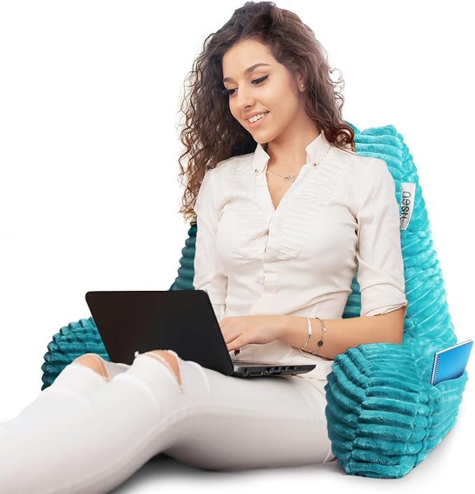 Hearth & Harbor Reading Pillow for Bed Adult – Back Pillow for Sitting in Bed - Image 3