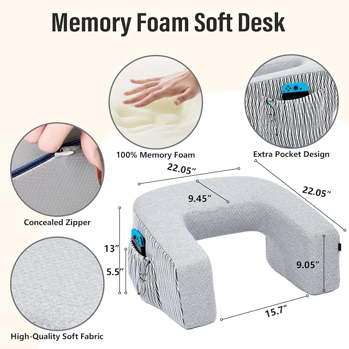 Reading Pillow for Lap, Extra Large Arm Rest Pillow for Adult, Memory Foam Lap - Image 6