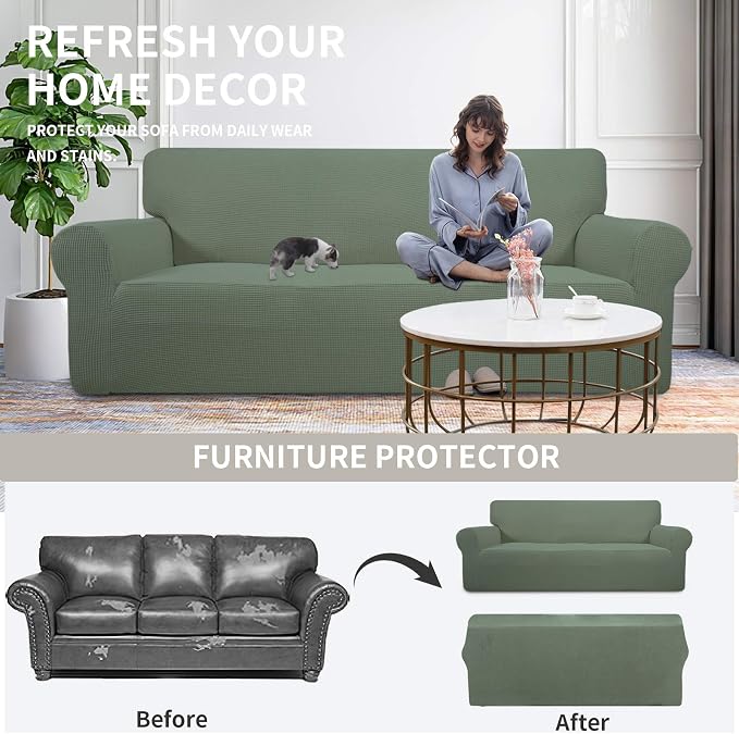 Easy-Going Stretch Oversized Chair Sofa Slipcover 1-Piece Couch Sofa Cover - Image 4