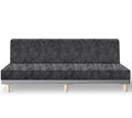 molasofa Leather Like Stretch Futon Slipcover Armless Futon Bed Sofa Cover by Molasofa