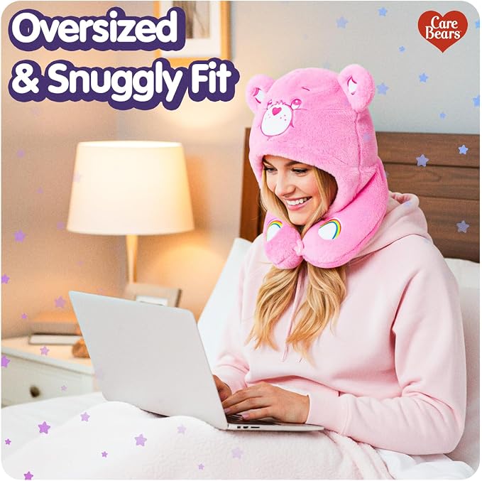 Care Bears - Cheer Bear Snuggle Hood, Travel Pillow - Image 4