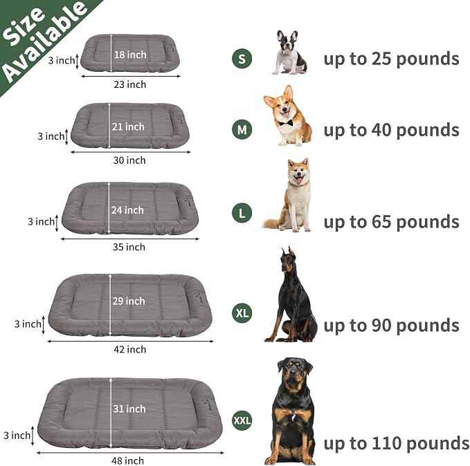KHONSU PET Durable Dog Bed Tough and Tear Proof Dog Crate Bed, 800lbs Tear - Image 6
