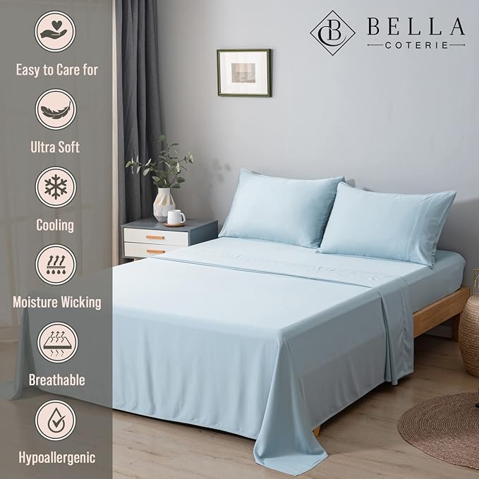 Bella Coterie Luxury Bamboo Viscose King Size Sheet Set | 100% Organically - Image 2