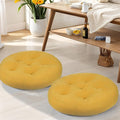 Meditation Floor Pillow Set of 2, Round Large Pillows Seating by Unknown