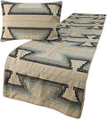 The HomeCentric King Queen Twin Blue & Ivory Designer King 90"x18" Bed Runner by TheHomeCentric