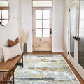 Runner Rug Washable 2x67 FT, Non Slip Rubber Backing Abstract Carpet, Soft Area by PENFHF