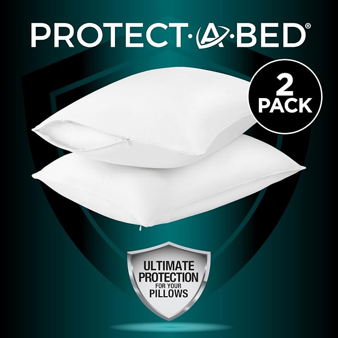 Protect-A-Bed AllerZip Queen 20" x 30" Pillow Protectors, Bed Bug and Dust Mite - Image 6
