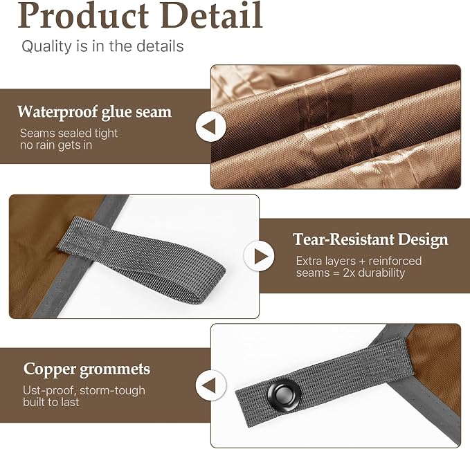 Camping Tarp Tent Portable Multifunctional Bushcraft Backpacking Tear-Resistant - Image 3