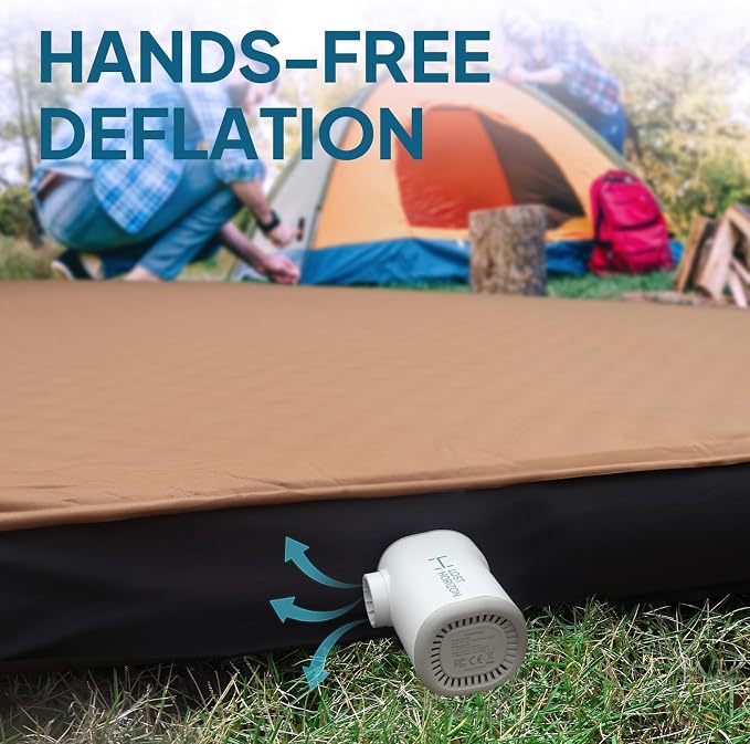 LOSTHORIZON Air & Foam Camping Mattress, Self-Inflating Sleeping Pad, 4.5" Thick - Image 3