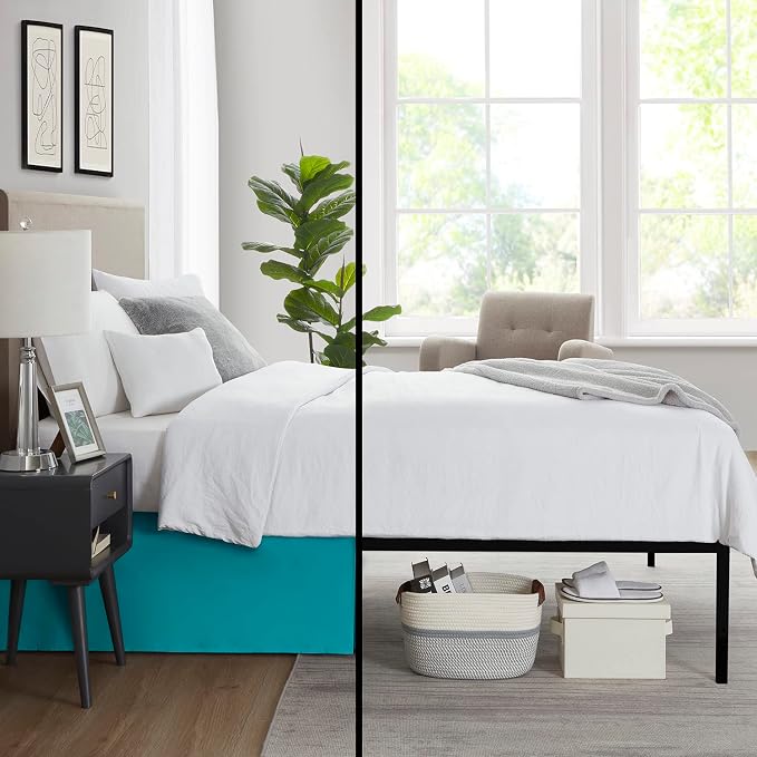 Nestl Teal Full Bed Skirt - Image 6