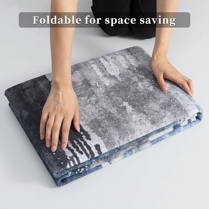 Ciicool 2x5 Washable Runner Rug, Modern Abstract Hallway Rugs Runner, Non-Slip - Image 6
