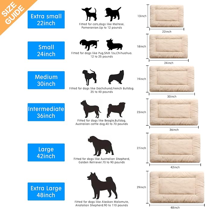 Dog Beds Crate Pad for Extra Large Dogs Ultra Soft Dog Crate Bed Washable & - Image 2