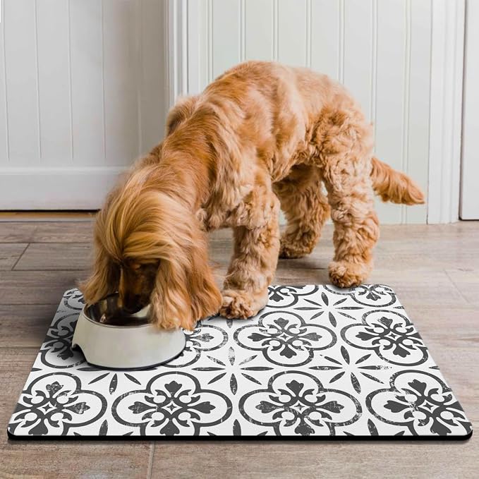 Dog Food Mats for Floors Absorbent, Pet Cat Food Mat - Image 7