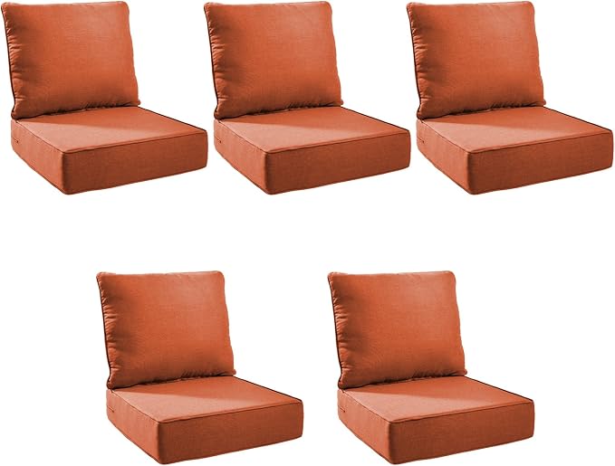 Outdoor Cushion Set for Furniture Patio Furniture, UV Resistant, Water Resistant by PLANNTONNEO