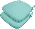Outdoor Chair Cushions Set of 2, Patio Seat Cushion 17"x16"x2", U-Shaped Dining by FUNHOME