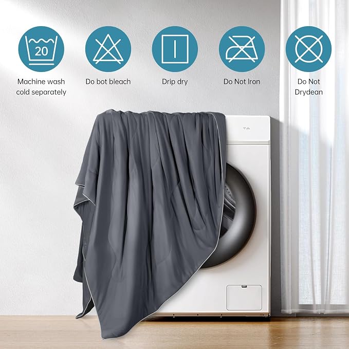 EASELAND Cooling Comforter Queen, Cold Touch Fabric Absorbs Body Heat, - Image 8