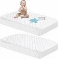NTBAY 2 Pack Waterproof Crib Mattress Protector, Quilted 28"x52" Toddler Fitted by NTBAY