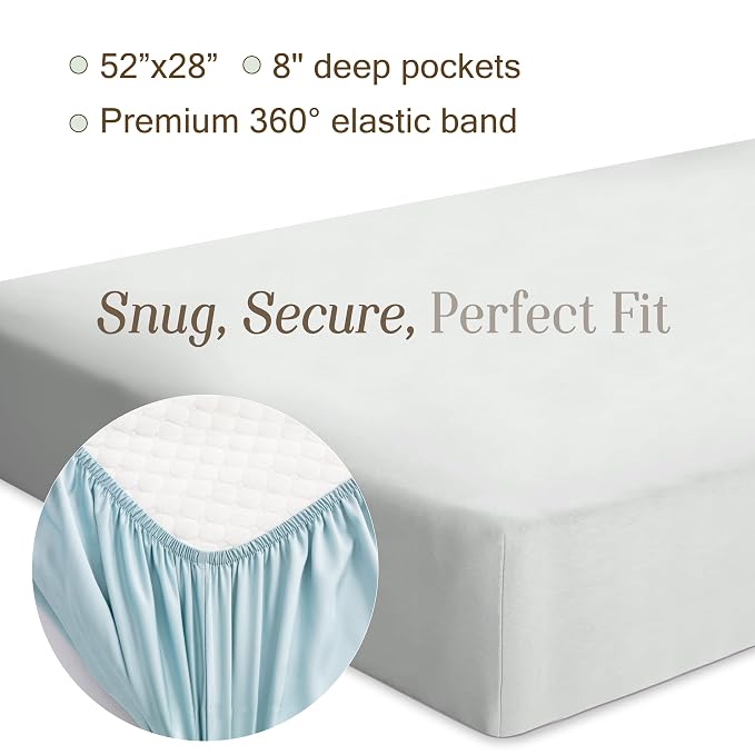 Bella Coterie Luxury Bamboo Viscose Crib Sheet | Organically Grown | Ultra Soft - Image 5