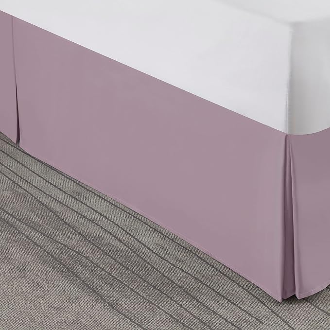 Nestl Dusty Purple Bed Skirt Cal King Size - Image 8