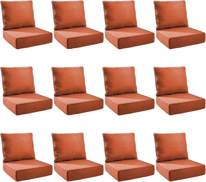 Outdoor Cushion Set for Furniture Patio Furniture, UV Resistant, Water Resistant by PLANNTONNEO