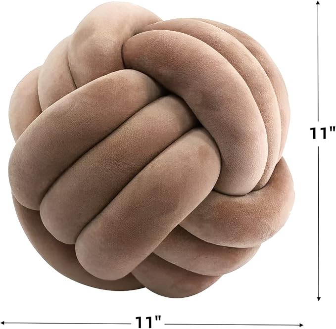 Knot Ball Pillows, Round Throw Pillow Cushion Home Decoration Soft Plush Pillow - Image 2
