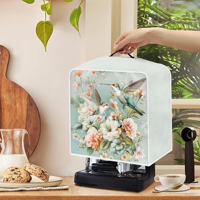 Coffee Maker Covers, Hummingbird Floral Coffee Machine Dust Covers - Image 5