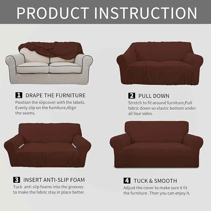 Easy-Going Stretch Sofa Slipcover 1-Piece Sofa Cover Furniture Protector Couch - Image 8