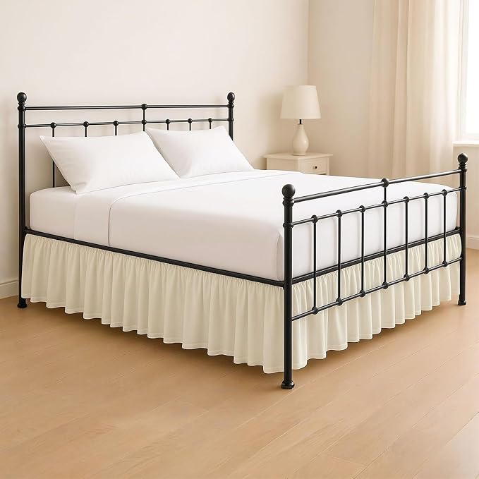 KRISHNA Ruffled Bed Skirt with Split Corners Full, 100% Microfiber Hotel Quality by Unknown