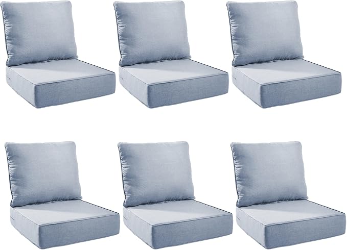 Outdoor Cushion Set for Furniture Patio Furniture, UV Resistant, Water Resistant by PLANNTONNEO