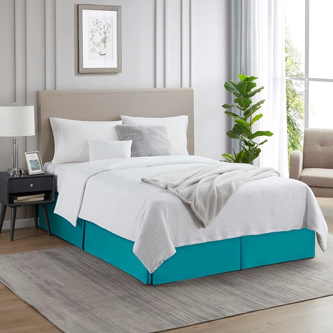 Nestl Teal Full Bed Skirt - Image 4