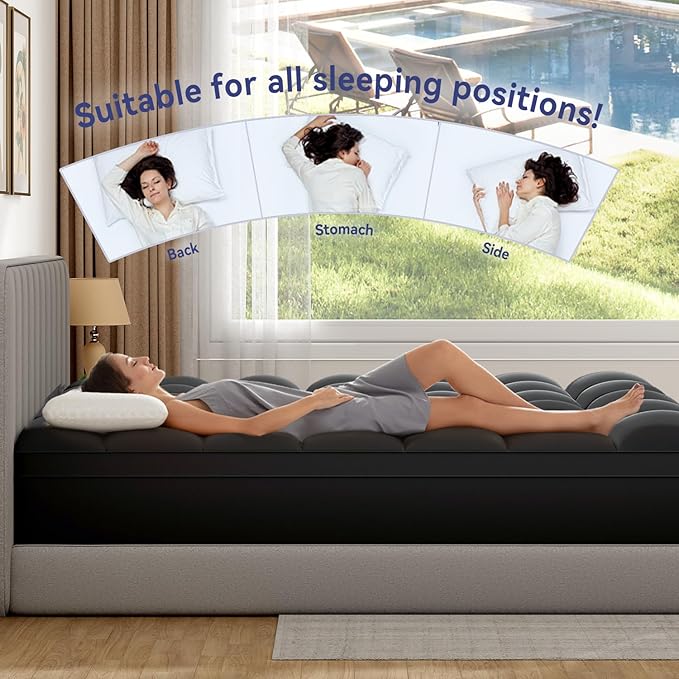 ELEMUSE Full Black Mattress Topper - Image 5