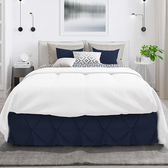 Nestl Navy Blue Bed Skirt - Image 2