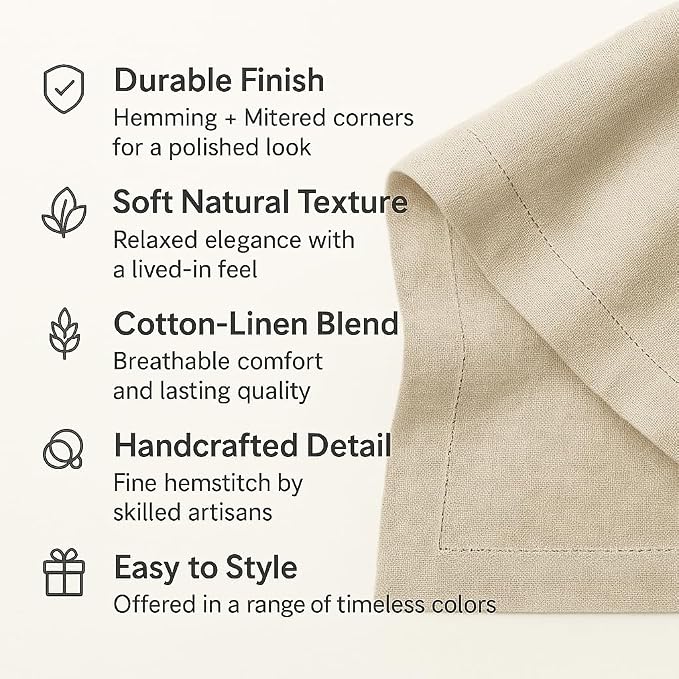 Home Ekaa Cotton Linen Red Table Runner 72 Inches Long – Washable Hemstitch 14 - Image 7