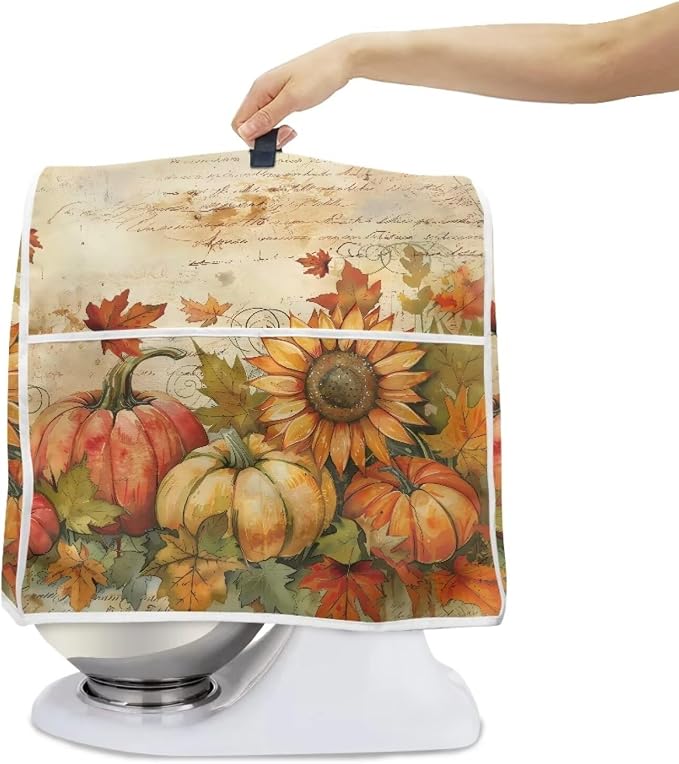 Pumpkin Mixer Cover for Kitchen Aid 4.5-5 Qt Mixer, Maple Leaf Small Appliance - Image 6