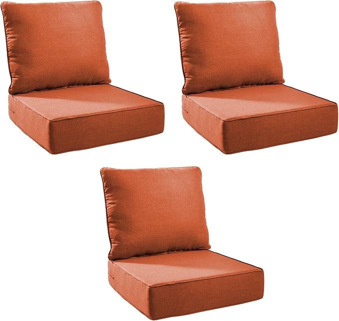 Outdoor Cushion Set for Furniture Patio Furniture, UV Resistant, Water Resistant by PLANNTONNEO