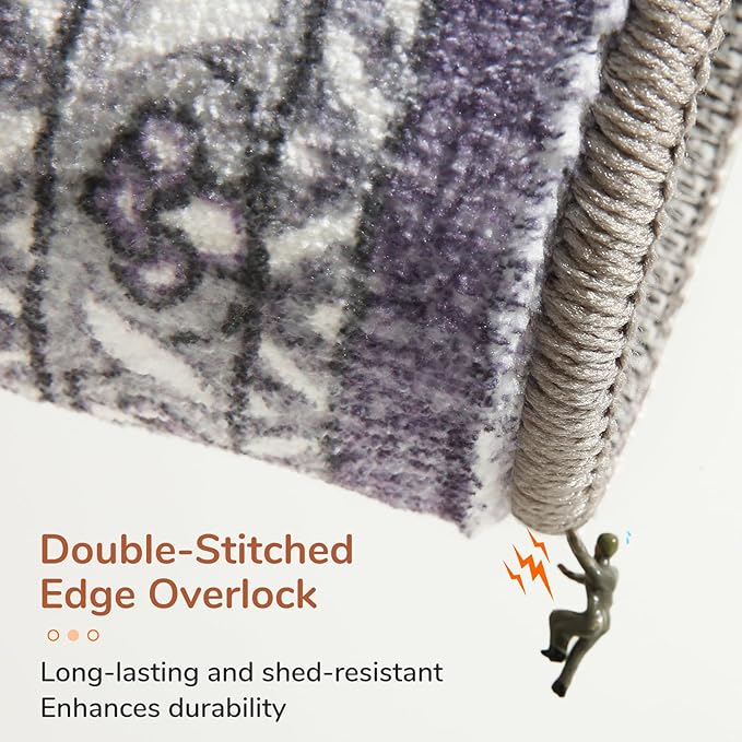 OPPODREAM Thin Area Rugs 4x6, Low-Pile Washable Rugs 4x6 - Image 4