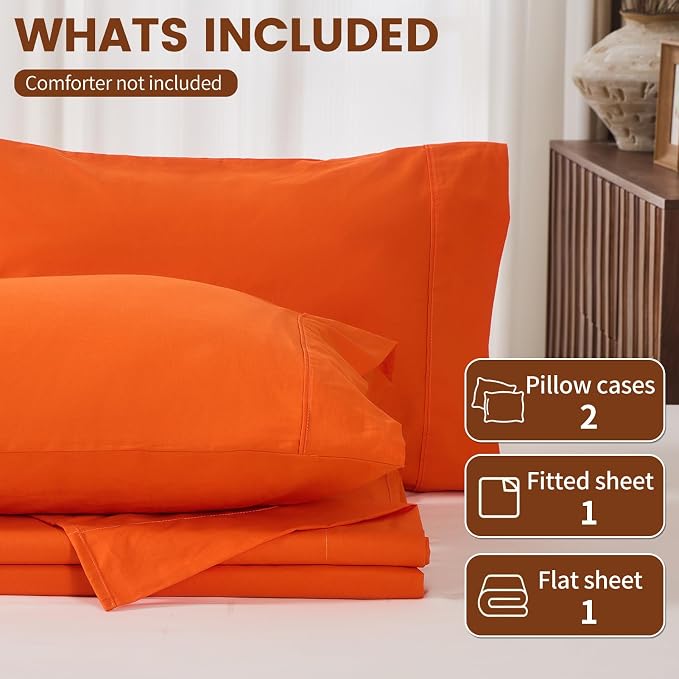 100% Linen Sheets California King Size, Breathable & Durable 4-Piece Bed Flax - Image 6